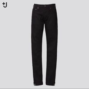 Uniqlo +J Selvedge Jean Black Womens Sz 26 New